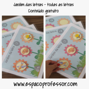 Jogo de Alfabetização Jardim das letras em PDF para baixar