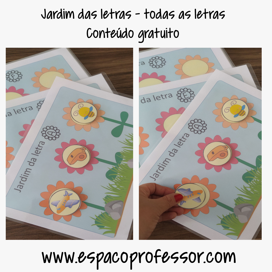 Jogo de Alfabetização Jardim das letras em PDF para baixar