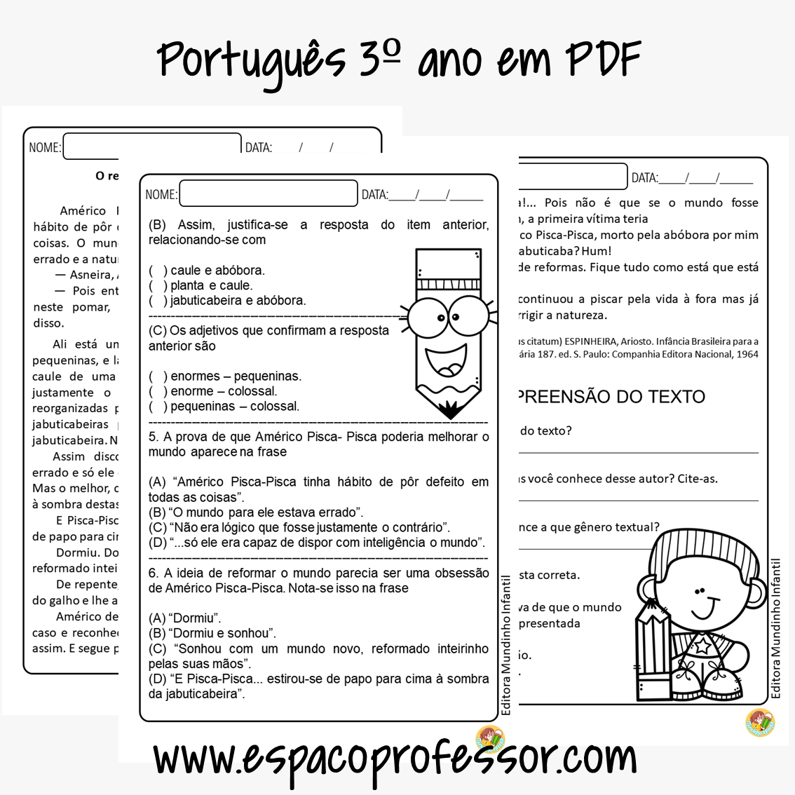 Atividades de Português 3º ano Archives - Espaço do Professor