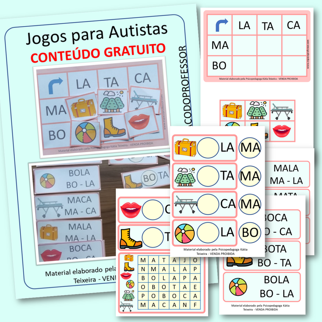 Jogo para autistas em PDF para imprimir