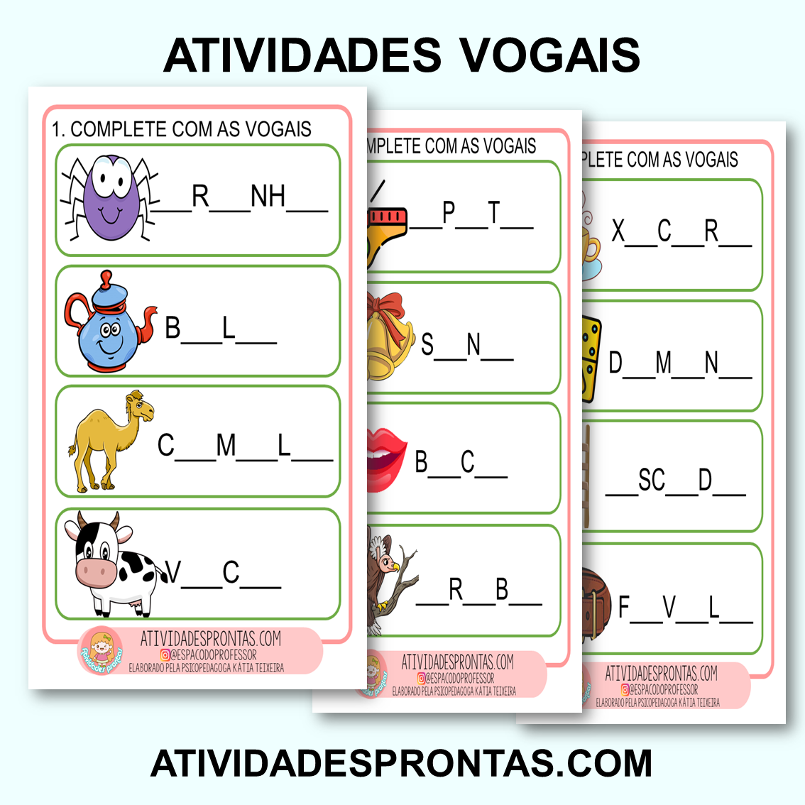 Atividades de Alfabetização: Consoantes e vogais 1  Consoantes e vogais,  Atividades de alfabetização, Atividades letra e