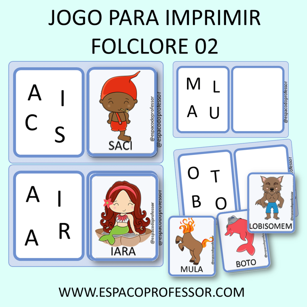 FOLCLORE - JOGO DA MEMÓRIA - (LINDO MATERIAL PARA IMPRIMIR E