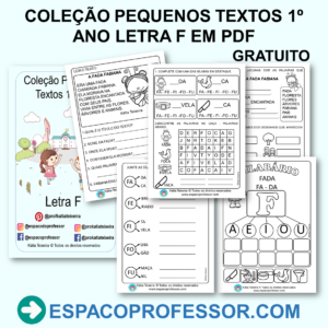 Atividades de Alfabetização com Pequeno Texto em PDF letra F