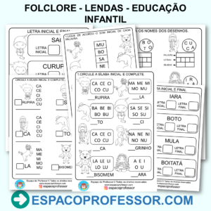 Atividades folclore lendas Educação Infantil