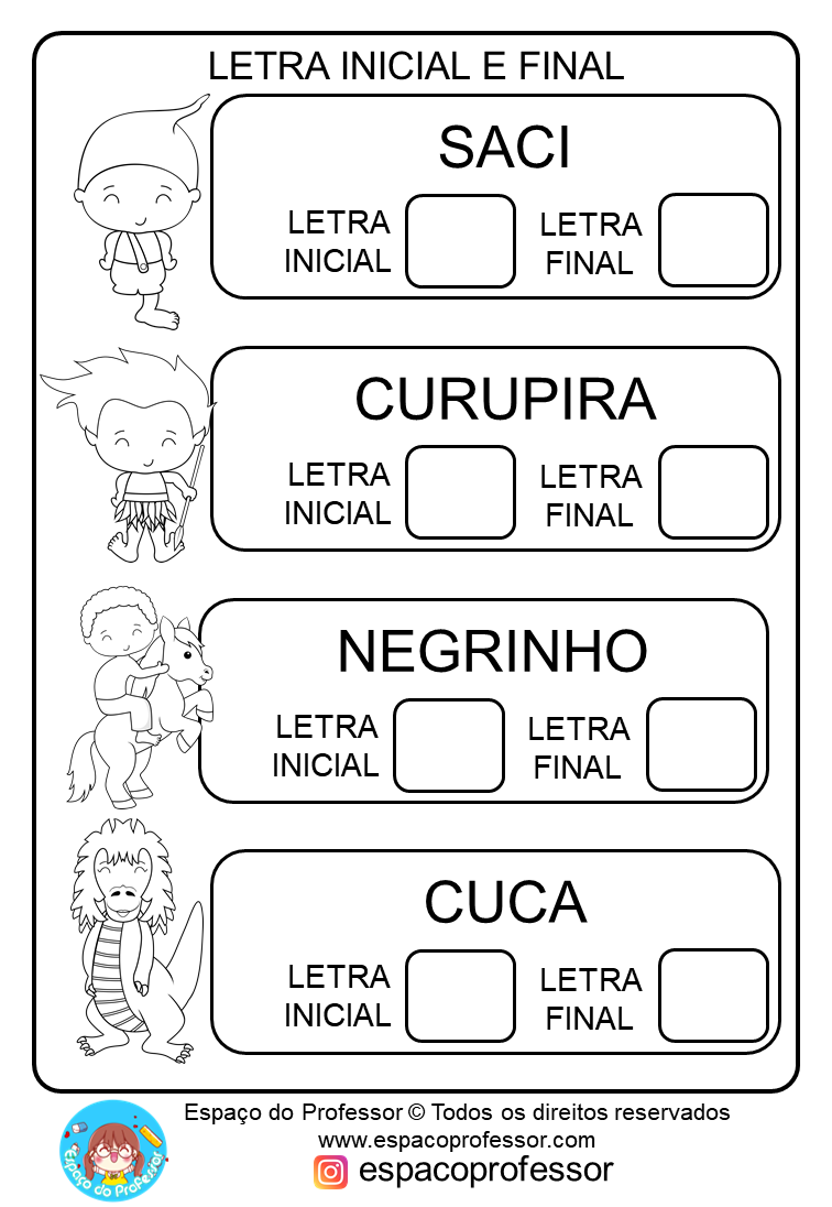 Atividade sobre o Curupira - Educação Infantil