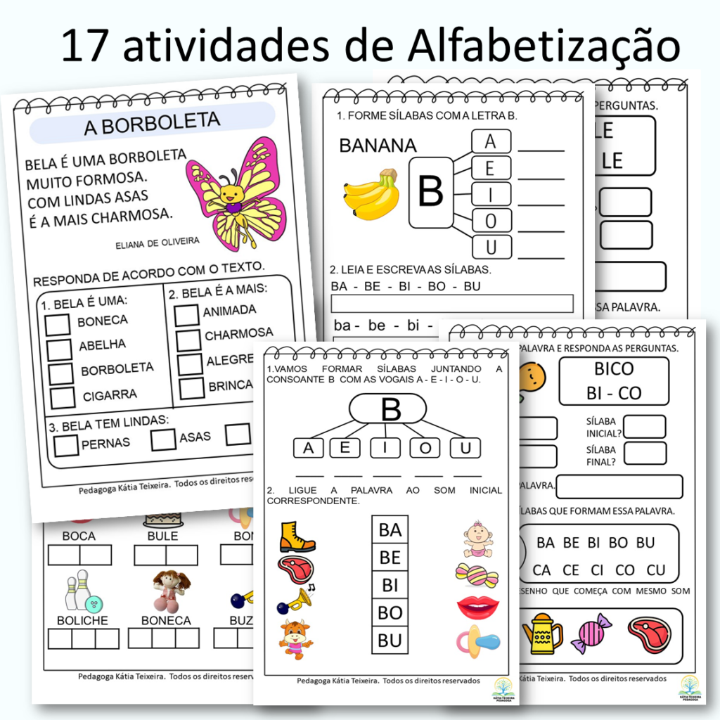 17 Atividades de alfabetização para baixar