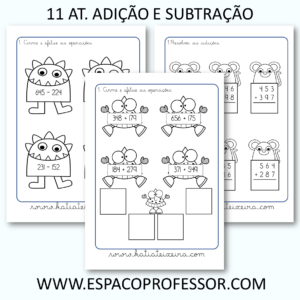 Atividades de adição e subtração 3º ano para imprimir