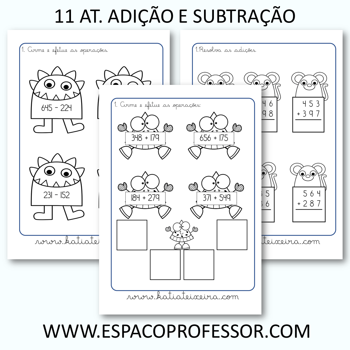 11 Atividades de adição e subtração 3º ano para imprimir