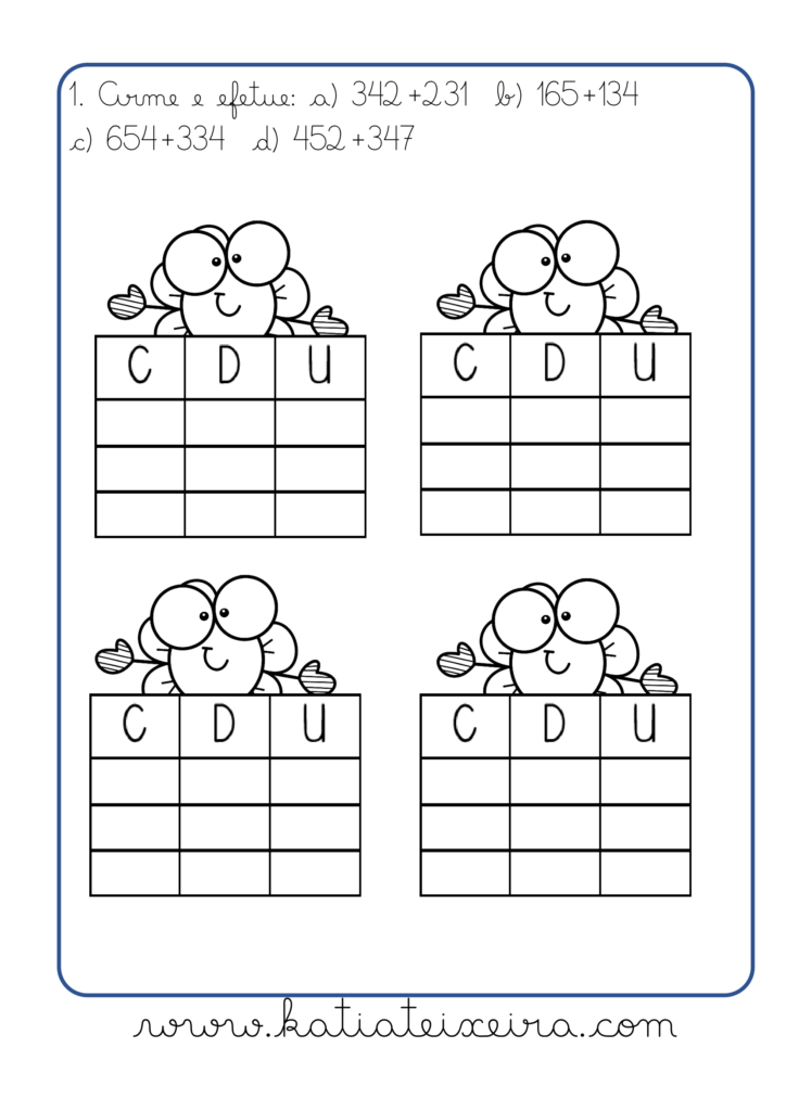 Adição interativa 3º ano - Para baixar e Imprimir de graça