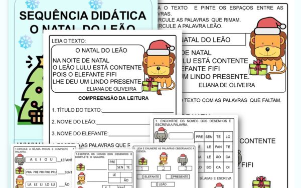 Sequência de atividades natalinas O Natal do Leão