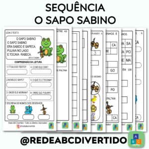 Sequência didática para alfabetização O Sapo Sabino PDF