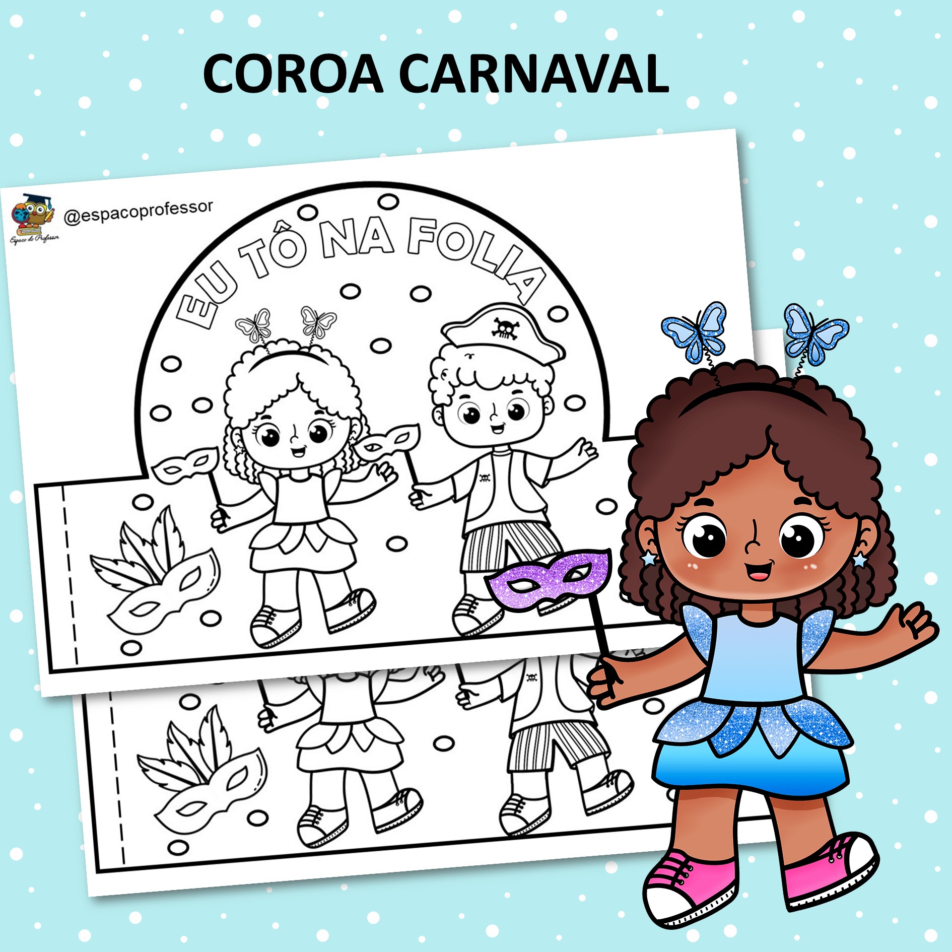 FREE! - Imagens de Carnaval para Colorir (professor feito)