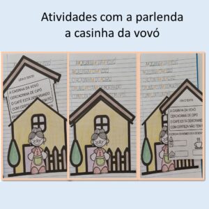 Atividades de alfabetização parlenda A casinha da vovó