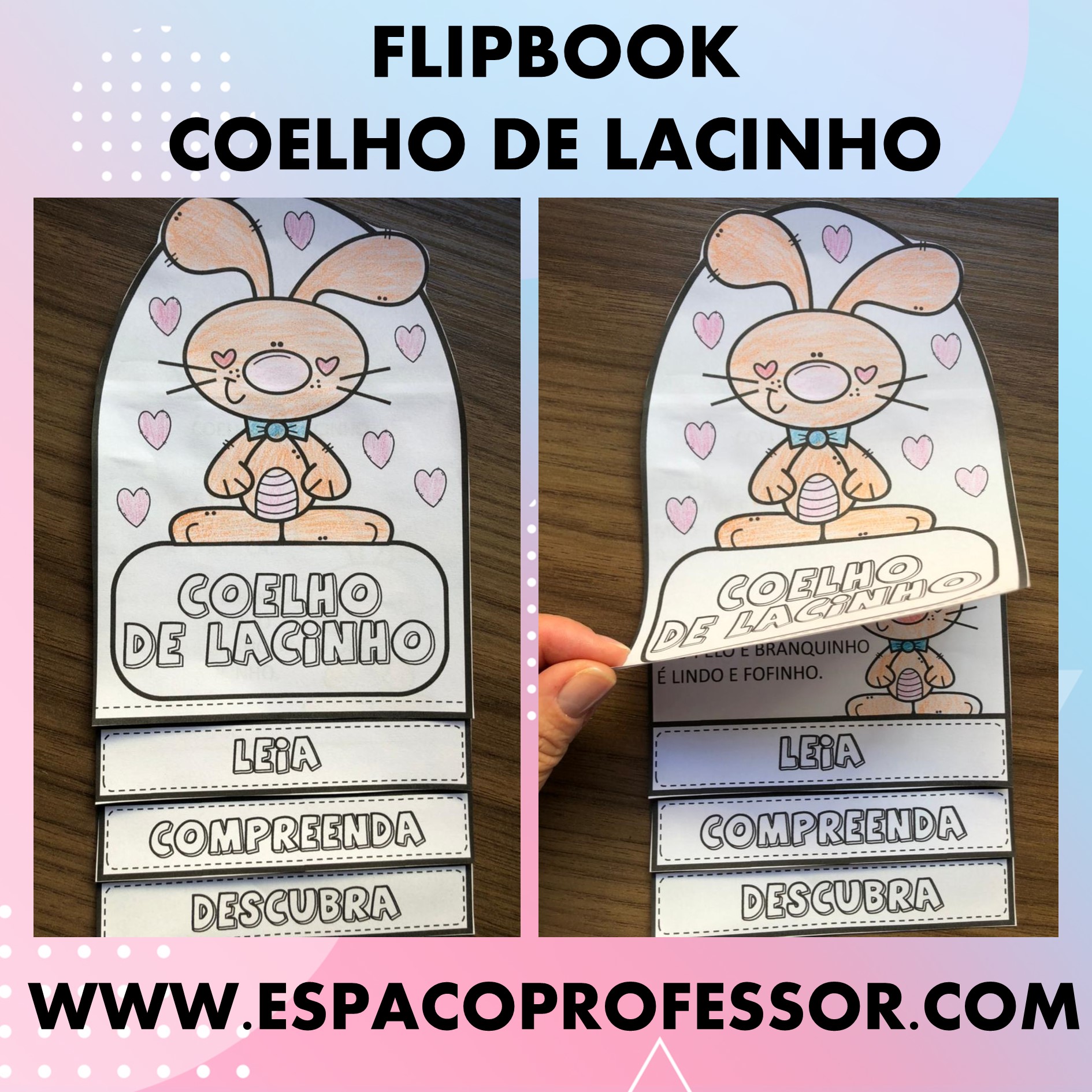 Flipbook coelho de lacinho atividades LH