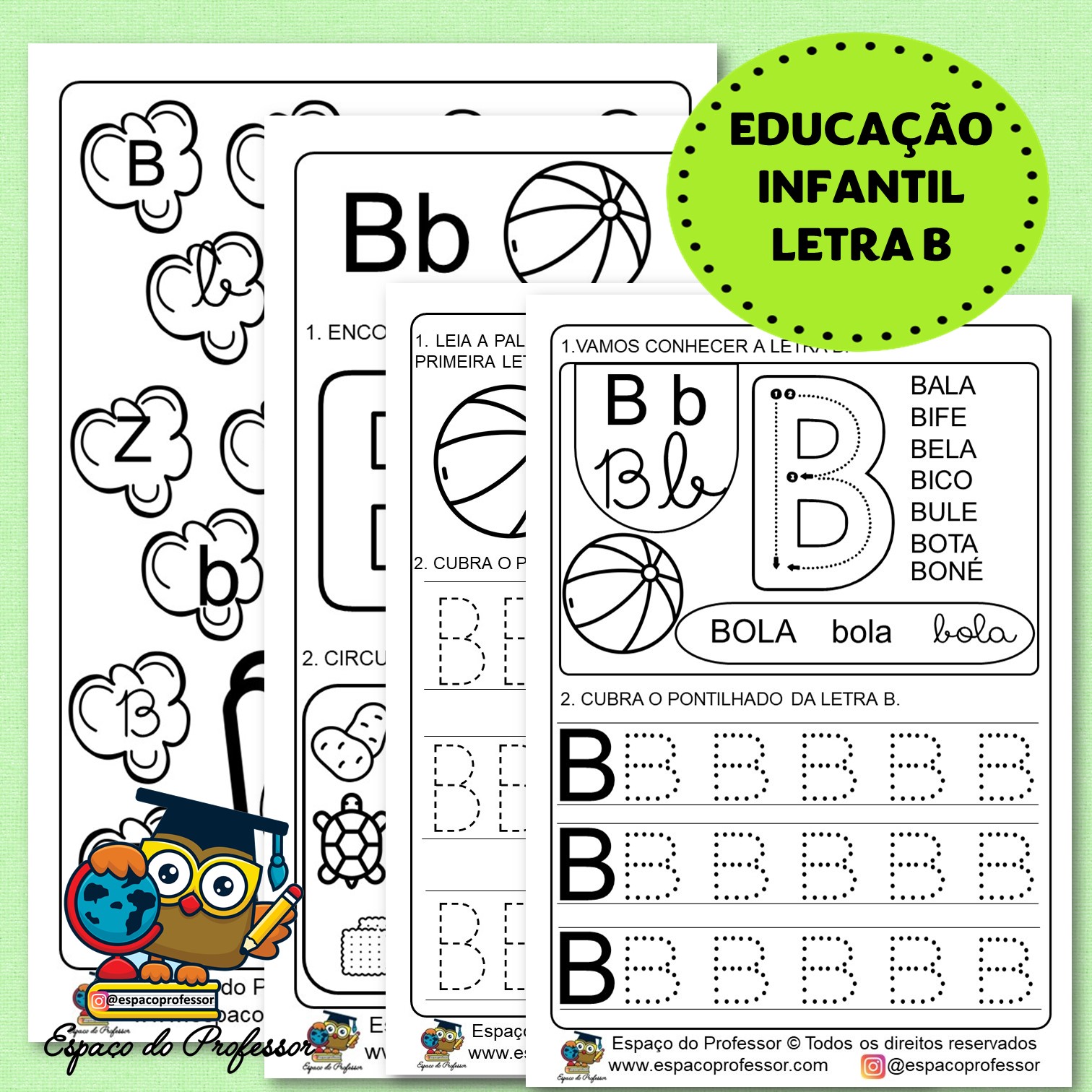 Atividades para educação infantil: atividade letra B