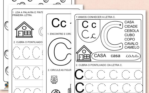 Atividades para educação infantil: atividade letra C