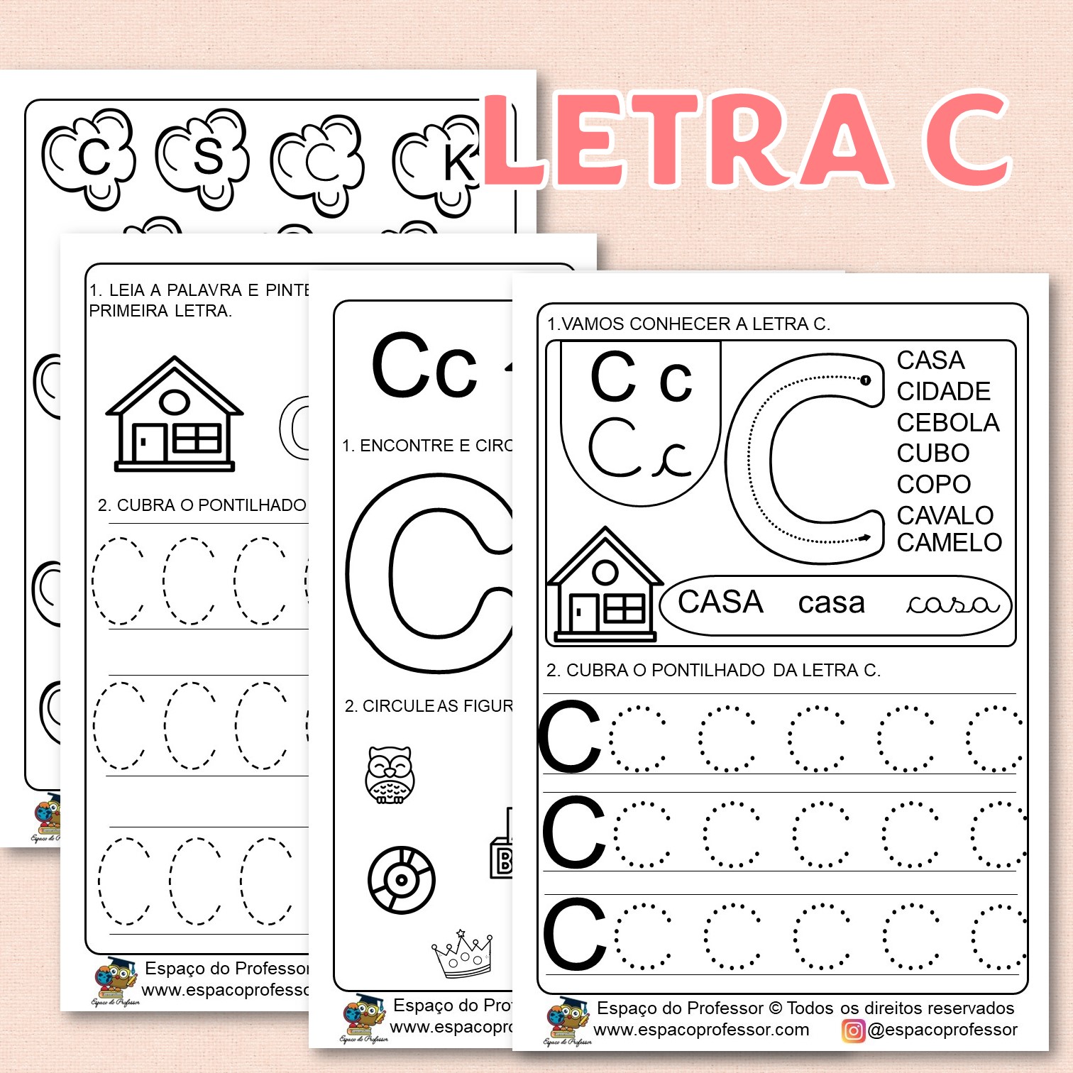 Atividades para educação infantil: atividade letra C