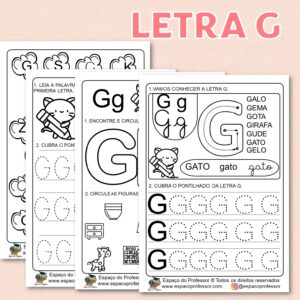 Atividades para educação infantil: atividade letra G