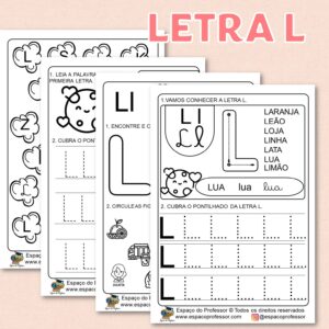 Atividades para educação infantil: atividade letra L