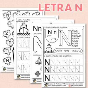Atividades para educação infantil: atividade letra N