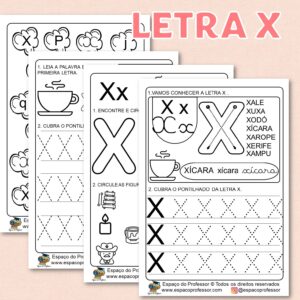 Atividades para educação infantil: atividade letra X