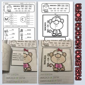 Atividades de alfabetização: parlenda Macaca Sofia