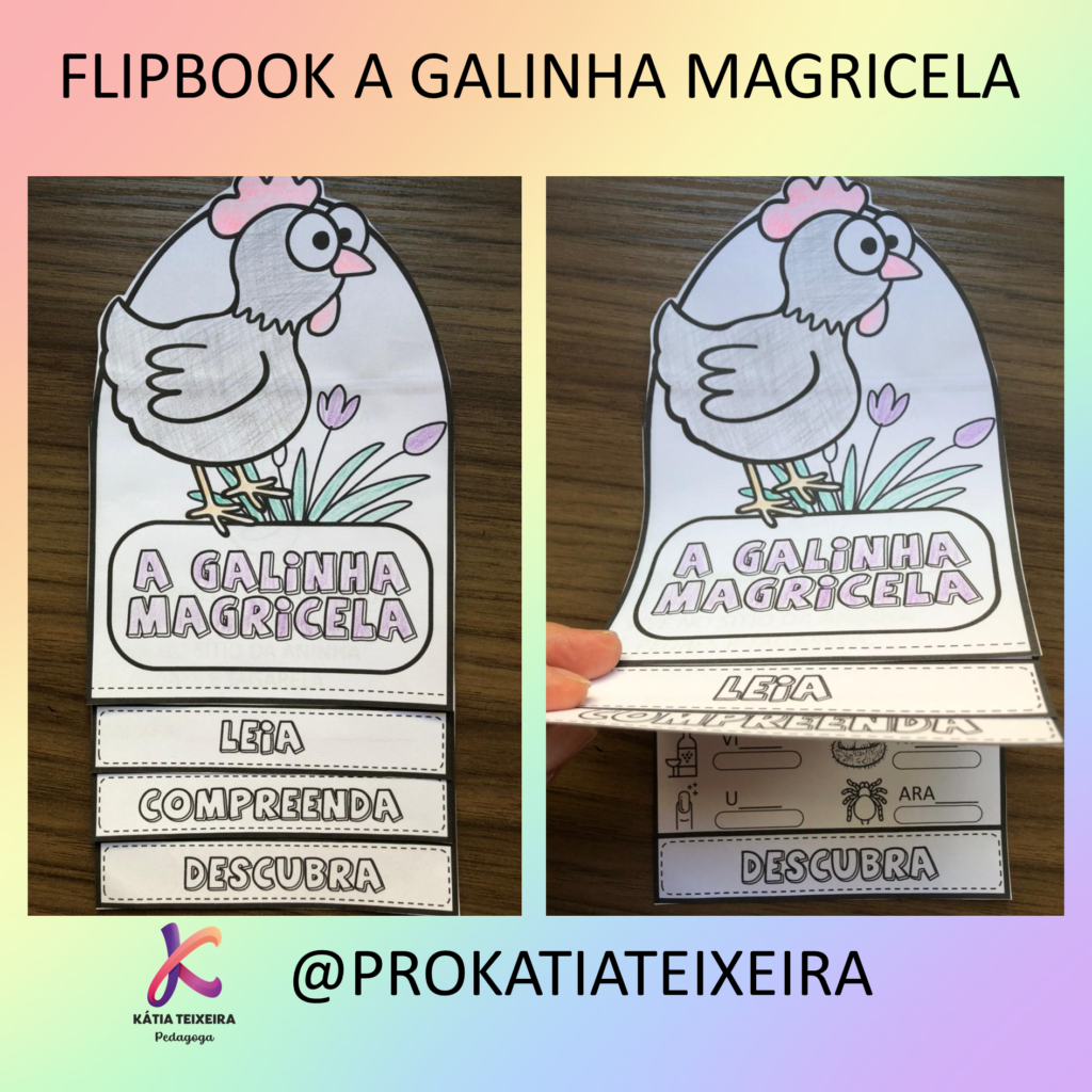 Flipbook A galinha magricela - atividades sílabas complexas