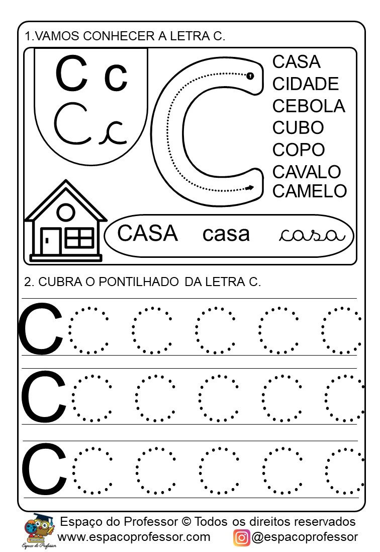 Atividades Para Educação Infantil Atividade Letra C