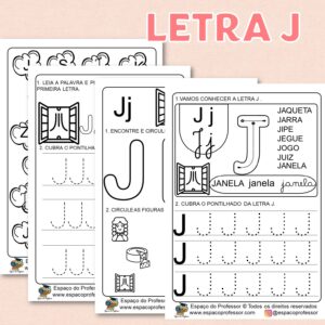 Atividades para educação infantil: atividade letra J