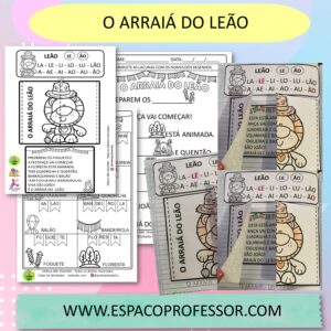 Sequência de Atividades Festas Juninas O Arraiá do Leão