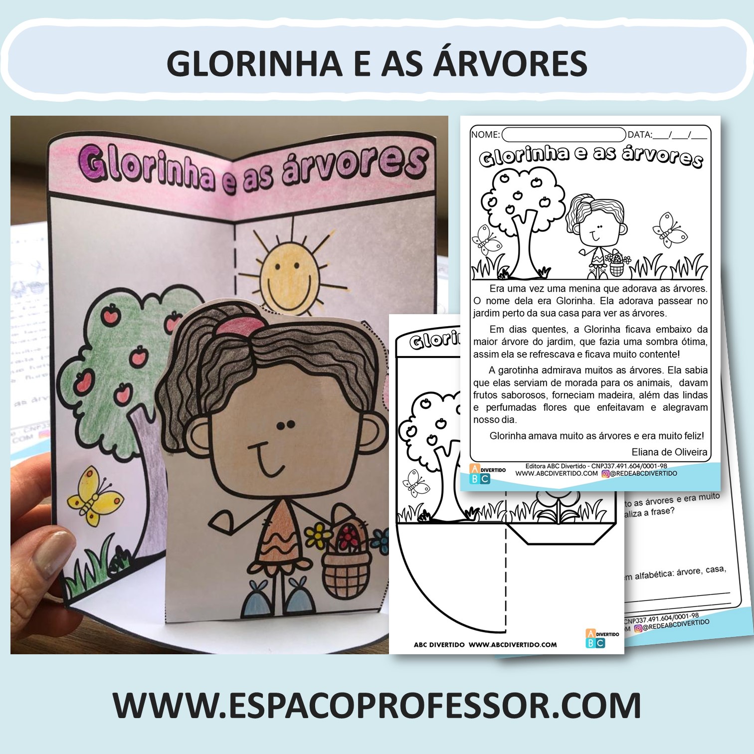 Atividades de Português Glorinha e as Árvores