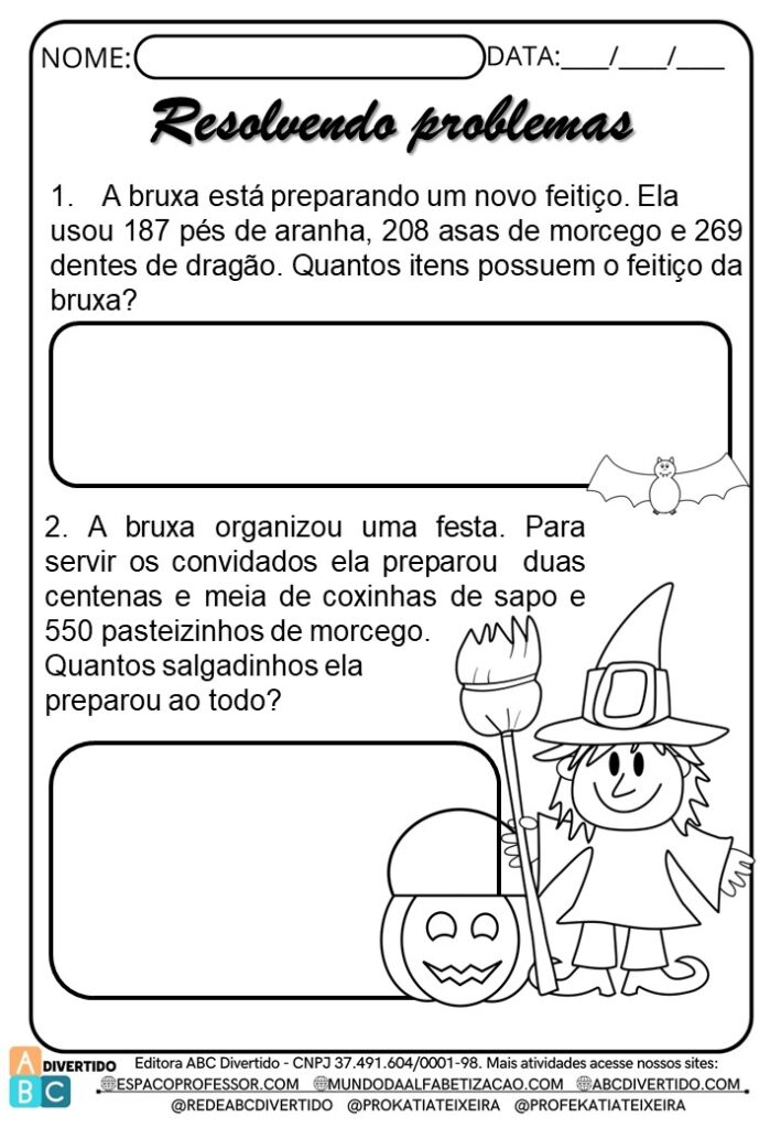 Atividade de Dia das Bruxas