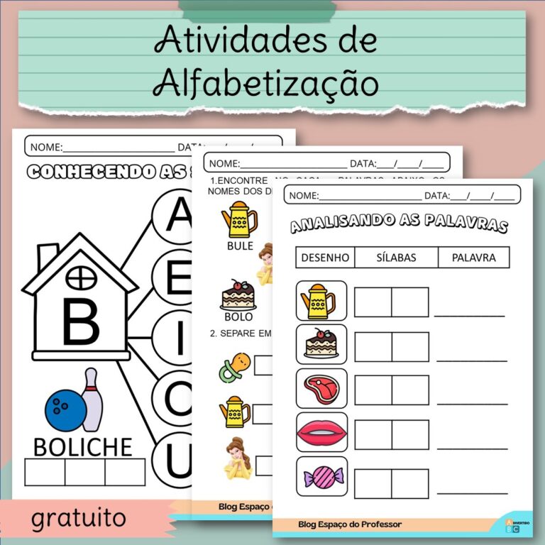 Atividades de Alfabetização para Imprimir – Letra B