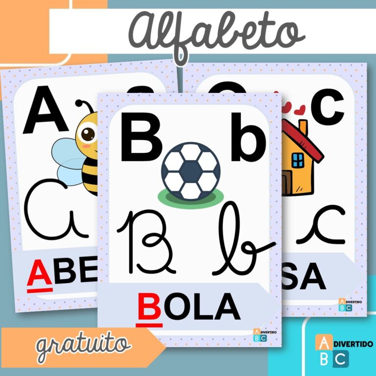 Alfabeto Ilustrado para Imprimir Educação Infantil