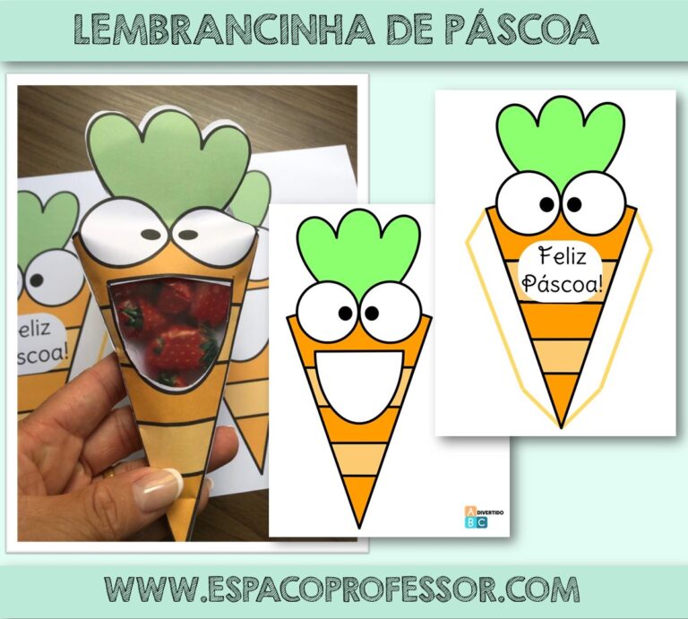 Lembrancinha de Páscoa – molde cenourinha