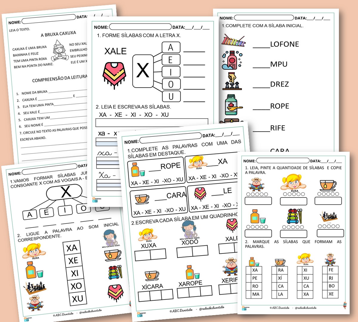 JOGO PEDAGÓGICO EDUCATIVO DE ALFABETIZAÇÃO PARA IMPRIMIR COLORIDO - SOM  INICIAL ALFABETO-ESPAÇO EDUCAR