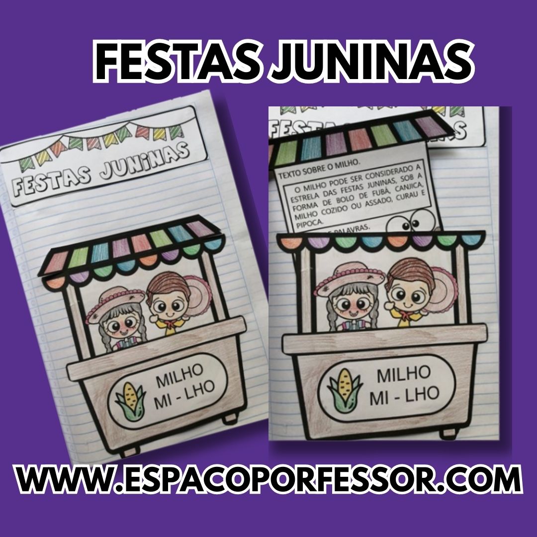 Atividades Festas Juninas Consciência Fonológica palavra MIILHO