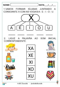 06 Atividades com texto para trabalhar a letra X