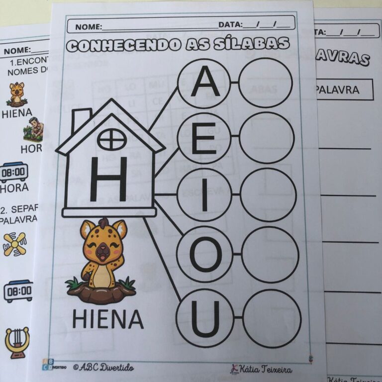 Atividades Letra H  – Atividades de Alfabetização