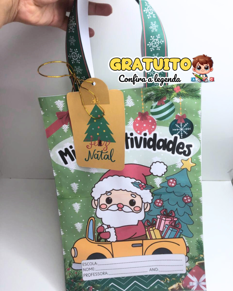 Sacola Natal Minhas Atividades GRÁTIS