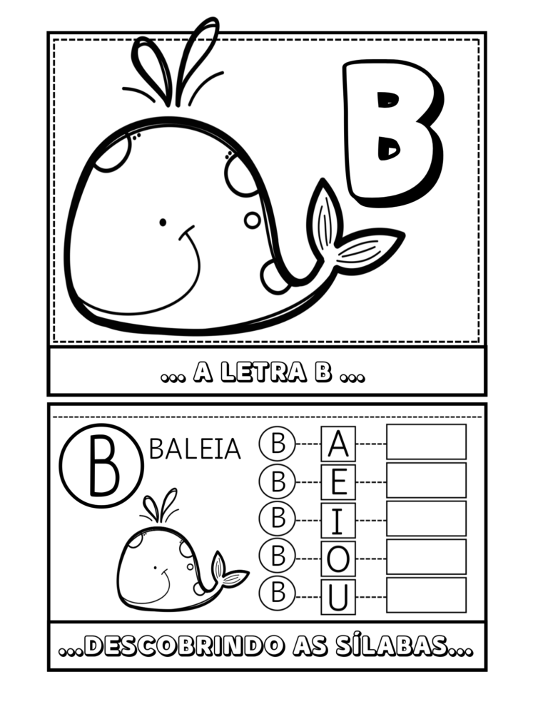 FlipBook com atividades sílabas simples e texto