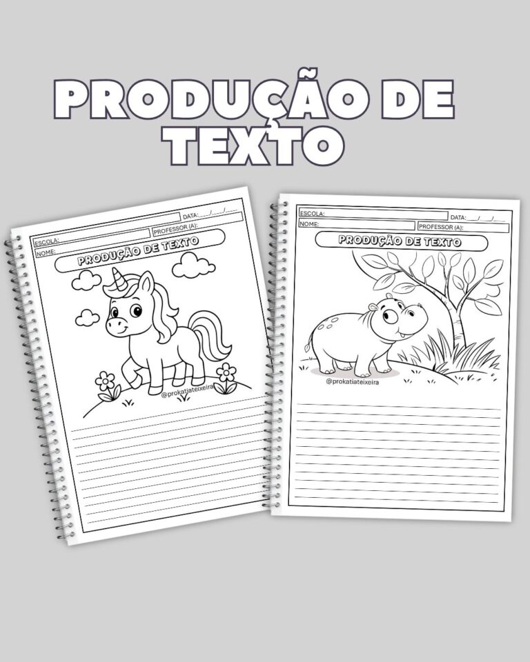 Folhinhas Grátis para Produção de Textos