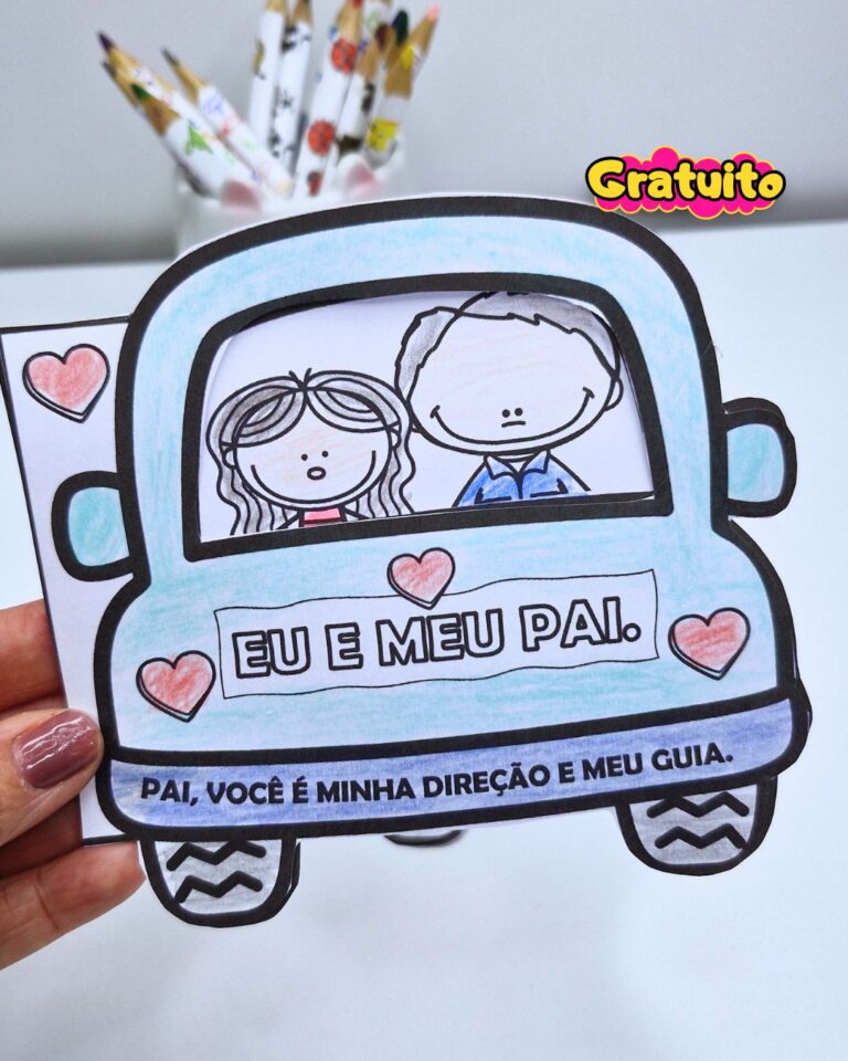 Lembrancinha dia dos Pais – Cartão carrinho