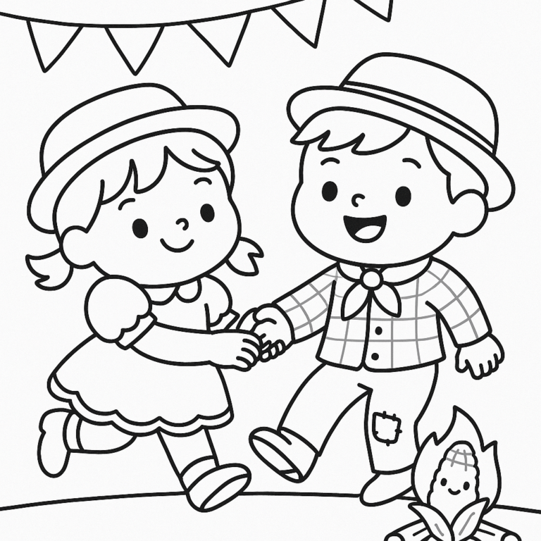 Desenhos Festas Juninas Para Colorir – 2