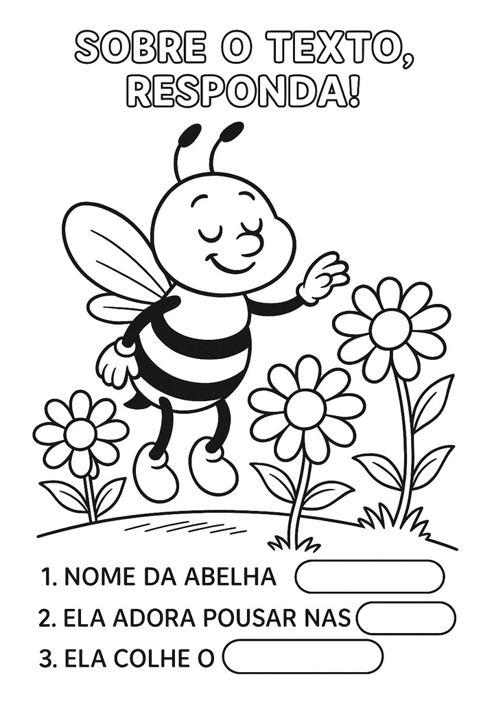 Leiturinha Pequeno Texto 1º ano A abelha Bibi