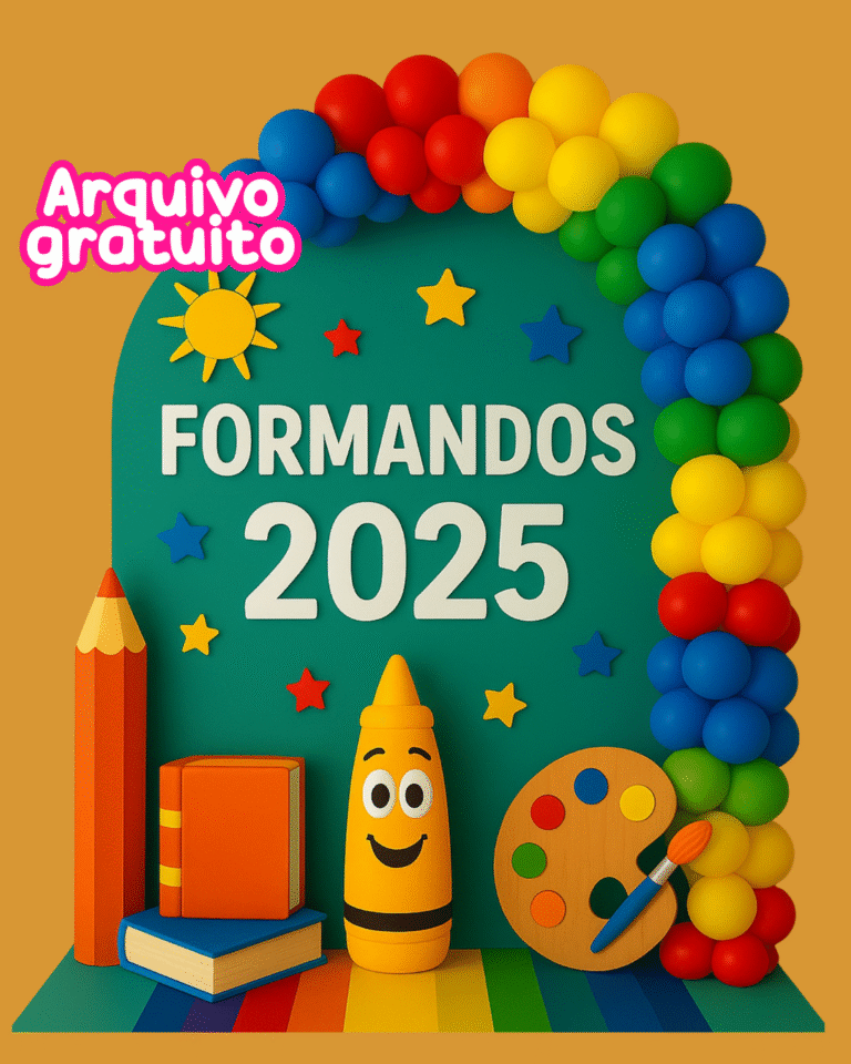 Painel Formatura Educação Infantil 2025 grátis -arquivo 6