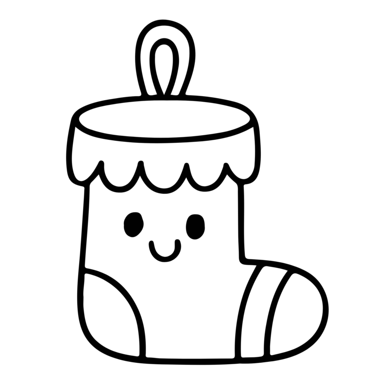 Meias Natalinas para colorir