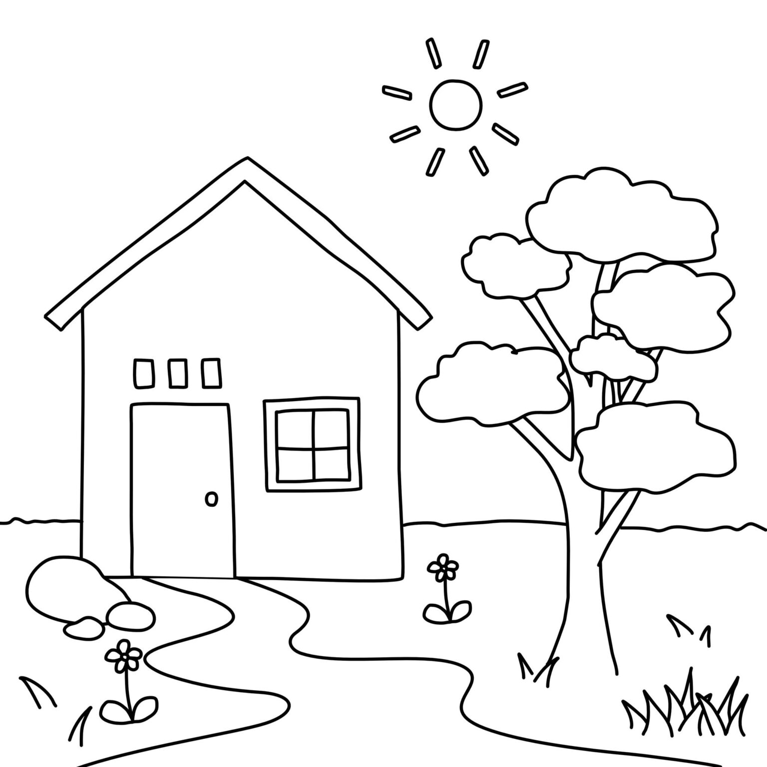 Desenhos de Casas para Imprimir e Colorir