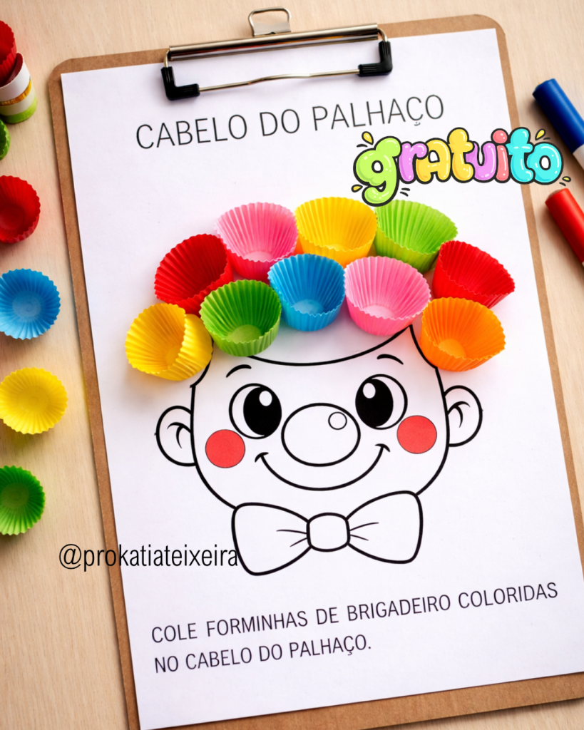 CABELO DO PALHAÇO: ATIVIDADE CRIATIVA PARA EDUCAÇÃO INFANTIL