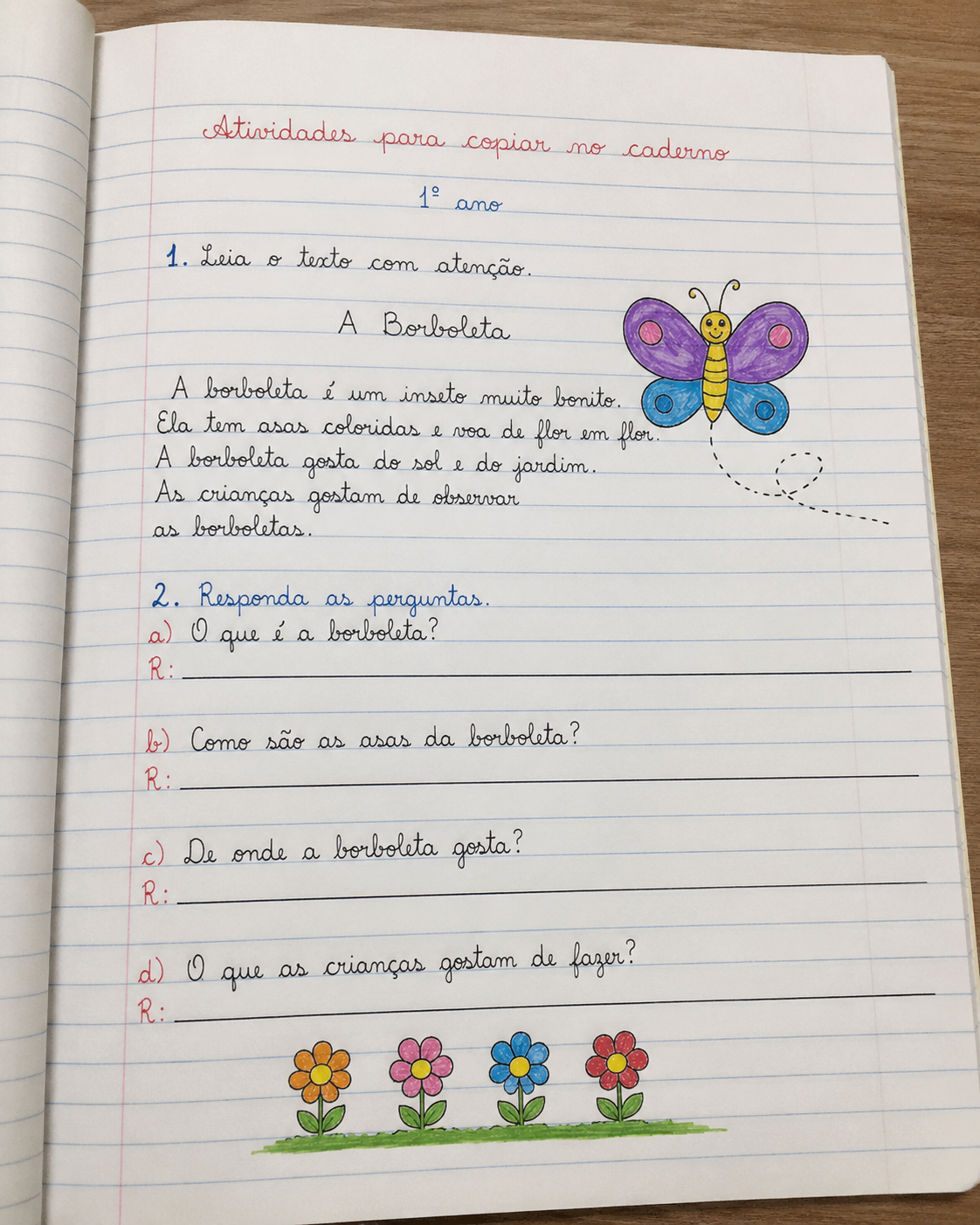 Atividades para Copiar no Caderno – Leitura e Interpretação (1º ao 3º Ano)